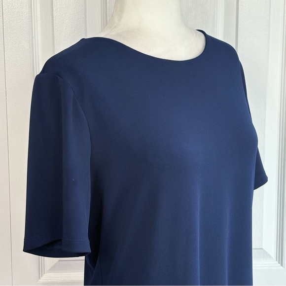 MICHAEL Michael Kors Navy Blue & Green Print Mini Shift Dress Medium - Picture 5 of 16